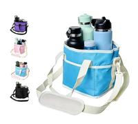 KZJXMH Borsa Da Trasporto Per Bevande,Borsa Da Bevande Da 4 Scomparti Di Dimensioni Familiari, Multiple Tumbler Carrier Caddy Per Escursioni, Passeggiate, Sport, Escursioni In Famiglia(Blue)