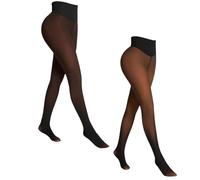 KZJXMH Donne Una Cucitura In Pile Foderato Collant Falso Sheer Termico Leggings Addome Controllo Culo Sollevamento Inverno Caldo Collant, Magico In Pile Foderato Leggings Donne(2PCS-A,2XL/3XL)