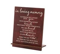 Kznifmk 1 pezzo in segno di nozze in memoria d', decorazioni in legno per ricevimento, tavola commemorativa per matrimonio