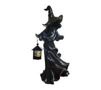 Kznifmk 1 pz fantasma con lanterna per la luce, decorazione di scultura in resina, Halloween