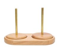 Kznifmk 1 pz Porta in Legno per Principiante Accessorio Gancio Bobina da Cucire Avvolgitore di Palla di Lana Strumento di Maglia Rotante