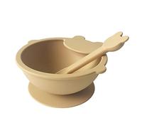 Kznifmk 1 Set di Piatti In Silicone per Bambini con Primo Stadio di Alimentazione In Silicone con Cucchiaio G
