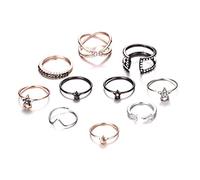 Kznifmk 10 Pezzi di di Giunzione di retrò Vintage boemiano a Dito, Stile 1