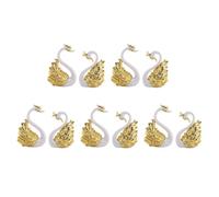 Kznifmk 10 Pezzi di Figure di Ornamenti di Cigno, Decorazione di Torta di Cigno, Decorazione di Figure di Auto, Decorazione di Natale di Nozze A