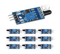 Kznifmk 10 Pezzi Modulo Sensore di Evitamento di Ostacoli Infrarossi Intelligente per Auto Modulo Tubo Infrarossi Sensore di Riflessione Fotoelettrica