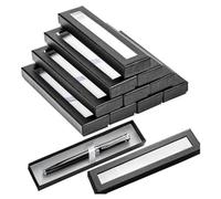 Kznifmk 10 scatole per penne vuote con coperchio trasparente, scatole per penne, custodia vuota per penne a sfera