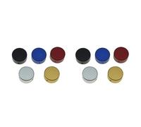 Kznifmk 10 x Pedale Effetto Chitarra Metallico Toppers Effetto Pedale Cappuccio Unghie Piedi Cappuccio Protezione Pedale in Alluminio con Diversi Colori