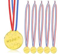 Kznifmk 100 Pezzi Medaglie per Bambini Giochi di Calcio Medaglie Forniture Festa Giornata Sportiva in Metallo Prezzo d'oro per Bambini per Pallacanestro Calcio