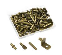 Kznifmk 100 Pezzi Mollette per Scaffali, 4 Stili Perni per Mensole, Mollette per Mensole per Armadietti da Cucina, Mollette per Scaffali, Mollette per Librerie In Durevole