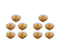 Kznifmk 10X Portacontenitore per Biscotti Alla Frutta e Verdura In Plastica Intrecciata da 7 Pollici Nero e Arancione