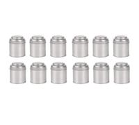 Kznifmk 12 Barattoli per Lattine da Tè con Doppi Coperchi Ermetici, Mini Barattoli di e Piccoli Contenitori da Cucina Rotondi per il Tè ()