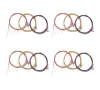 Kznifmk 12 Set di Corde per Chitarra in Acciaio per Chitarra Acustica (4 Rame, 4 di Rame e 4 Multicolore)