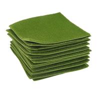 Kznifmk 16 Pack Erba da giardino artificiale, Fata Erba artificiale reale erba artificiale giardino fai da te erba in miniatura decuore prato ornamento giardino, 6 x 6 pollici