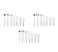 Kznifmk 18 pezzi 128Hz 256Hz 512Hz 1024Hz 2048Hz 4096Hz Diapason con martello per kit diapason guarigione strumento di vibrazione sonora