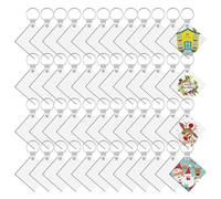 Kznifmk 180 Pezzi Vergini a sublimazione Bulk, Vergini Ornamento a sublimazione Trasferimento di Doppio Lato (Quadrato) e Facile da Usare