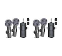 Kznifmk 2 microfoni cravatta per, Android, fotocamera, microfono USB-C, mini microfono con riduzione del rumore