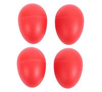 Kznifmk 2 paia Maracas in plastica musicale a percussione a forma di Shakers - rosso