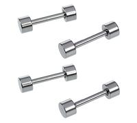 Kznifmk 2 Paio di Orecchini A in Acciaio Al Titanio Con Perno Barbell Da Uomo 3mm Colore