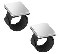 Kznifmk 2 pezzi cuscino magnetico per spilli da polso, cuscino a spilli da cucire magnetico, bracciale porta spille magnetiche per cucire, nero