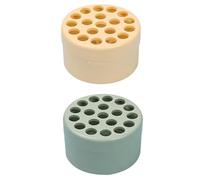 Kznifmk , 2 pezzi di supporto per stelo di fiori a spirale, verde e giallo, ABS+, 19 fori