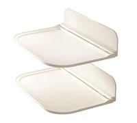 Kznifmk 2 pezzi mensola portaoggetti portatile per comodino, supporto per testiera da parete, scaffale sospeso pieghevole, supporto per riporre oggetti da cucina, bagno, B installazione facile
