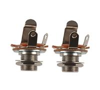 Kznifmk 2 pezzi per chitarra e accessori 1/4 6,35 mm a 2 conduttori telaio mono presa chitarra ingresso uscita