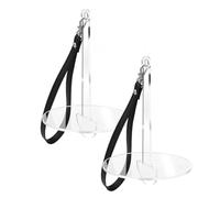 Kznifmk 2 Pezzi Portabottiglie da Polso in Acrilico con Cinturino in Pelle, Supporto per Palla Portatile, Organizzatore per Forniture di Maglieria, Facile Installazione B