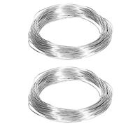 Kznifmk 2 Rotolo di Filo Metallico Nel Alluminio Argentato per Gioielleria, Modellatura Armature E Sculture 2mm x 55M