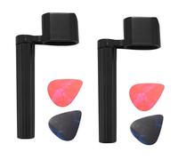 Kznifmk 2 sgabelli a corde + 4 plettri di qualità per corde di chitarra una chitarra occidentale, una chitarra acustica nera con un estrattore di pin e plettri