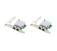 Kznifmk 2 x 2 porte RJ45 PCIe X1 Dual Gigabit Realtek 8111F + ASM1082E Chipset Filtro PCI-E Computer Scheda di Rete LAN 1000M