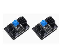 Kznifmk 2 x Adattatore per ventola a 3 pin 4 pin PWM Alloggiamento PC Mozzo ventola Raffreddamento Splitter 8 vie Controller Velocità 12 V con porta di alimentazione a 6 pin
