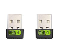 Kznifmk 2 x Adattatore USB senza 2,4 G a una banda 150 Mbps,Mini scheda di rete senza WiFi per computer desktop/PC, supporta 10/8/8.1