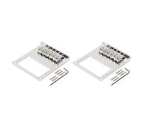 Kznifmk 2 x Cavalletto per chitarra Humbucker 6 corde a 6 rulli per chitarra (Chrome)