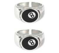 Kznifmk 2 x di sfera da piscina con 8 palline, da biliardo nero con numero regolabile 8 per gli amanti della piscina, da biliardo per