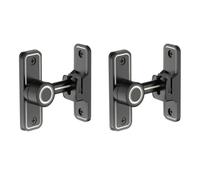 Kznifmk 2 x fermaporta robuste a 90 gradi ad angolo retto serratura per porta fienile serratura scorrevole antifurto per giardino, nero