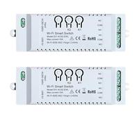 Kznifmk 2 x Interruttore Intelligente WiFi 2 Canali, Timer da Montare, Applicazione 85-265 V USB 5 V 2,4 G, Modulo Home IFTT
