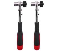 Kznifmk 2 x Mini Cle A Cricchetto Strumenti di Cle A Boccola di Asta di Cacciavite da 1/4 Pollice Rosso