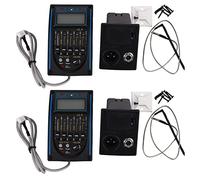 Kznifmk 2 x Mini Equalizzatore a 5 bande, preamplificatore per chitarra acustica con sintonizzatore LCD e controllo del volume LC-5