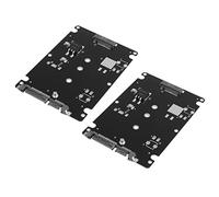 Kznifmk 2 x nero B + chiave M presa 2 M.2 NGFF () SSD a 2.5 scheda adattatore con custodia