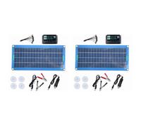 Kznifmk 2 x Pannello Solare 300 W 12 V 5 V Doppio Controller USB Impermeabile Monocrystalin Cellule Solari Caricabatterie -100 A