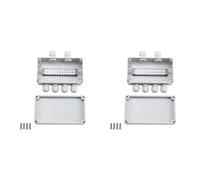 Kznifmk 2 x Scatola di giunzione impermeabile IP66 scatola elettrica impermeabile 2 ingressi 4 uscite per diametro 4-8 mm