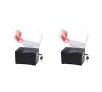 Kznifmk 2 x Scatola regalo con serratura - Scatola per suggerimenti in acrilico con fessura, scatola per notizie di voto con porta poster per la tombola, voto nero