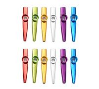 Kznifmk 2 x Set di 6 colori in metallo Strumenti Musicali Compagno per Chitarra Ukulele Grande Regalo per gli amanti della musica per bambini