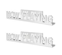 Kznifmk 2 x supporto da parete per dischi CD, scaffale per dischi in vinile acrilico, per la decorazione di colore bianco