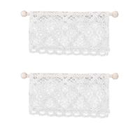 Kznifmk 2 x Tende per mobili in miniatura con asta scala 1:12, colore: Beige