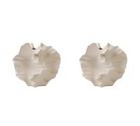 Kznifmk 2 x Vaso corallo Art Nordic Reepiente per fiore erba di Pampa vaso soggiorno tavolo centrotavola deCor crema A