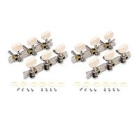 Kznifmk 2 X Vintage Chitarra Tuning Pegs Gold Plated Heads Tuning Keys Single Hole per chitarra classica 3L
