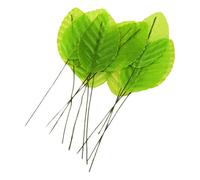 Kznifmk 20 pezzi/ 4,8 x 3 cm foglie artificiali ad alta simulazione foglie decorazione in tessuto fiore, verde