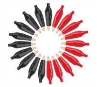 Kznifmk 20 Pezzi di Pinze Coccodrillo Elettriche in Rame, Coperchio Isolato Morbido, Morsetto di Prova Elettrico, Morsetto a Coccodrillo Morsetti di Test Elettrici