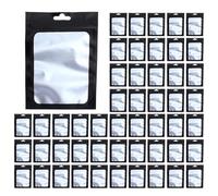 Kznifmk 2000 Pezzi Richiudibili Conservazione Alimenti con Trasparenti Caffè Finestra Sacchetto di imballaggio per Alimentazione Autosigillante Forniture Stoccaggio (Nero, 2,4 X 4 Pollici)